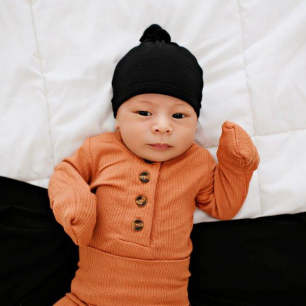top-knot-hat-black Presley Couture at Sophia's Style-Hats-1